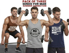 "Men’s 3-Pack Summer Cotton Sando Tank Tops – Breathable, Lightweight, Sleeveless Gym & Sports Vest (Medium)