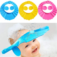 Baby Shower Cap with Stopper – Soft Silicone Hair Wash Protector for Kids |