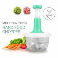 "1.5L Manual Food Chopper – High‑Capacity Hand Press Vegetable & Fruit Cutter with Durable Plastic Body
