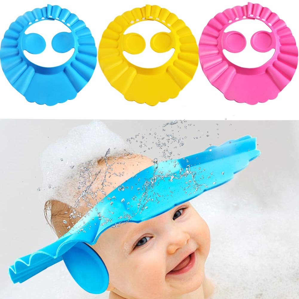 Baby Shower Cap with Stopper – Soft Silicone Hair Wash Protector for Kids |