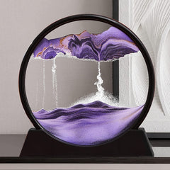 “3D Flowing Sand Art Lamp – Dynamic Hourglass Landscape Painting, Decorative Desk & Home Office Ornament”