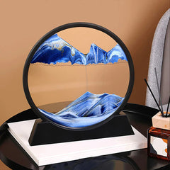 “3D Flowing Sand Art Lamp – Dynamic Hourglass Landscape Painting, Decorative Desk & Home Office Ornament”