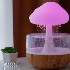 Cloud Rain Rechargeable Aroma Diffuser & LED Humidifier — Realistic Raindrop Visuals, Soothing Ambient Light
